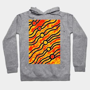 Aboriginal Art - Bush Fire Hoodie